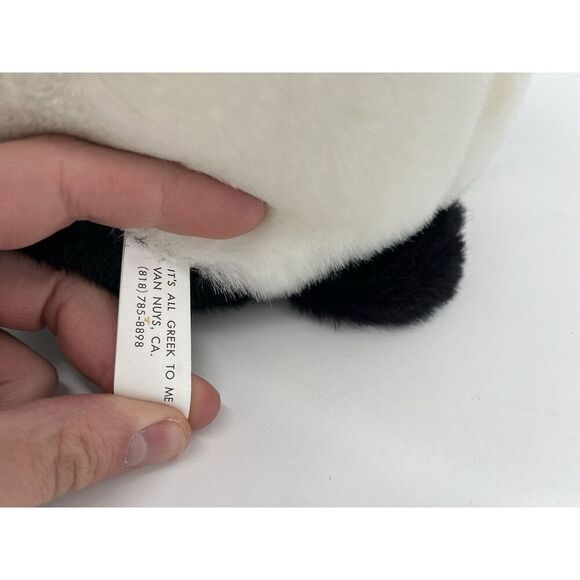 Vintage Its All Greek To Me Panda Bear Lovey 10" Soft Plush Stuffed Animal Doll - Picture 3 of 8